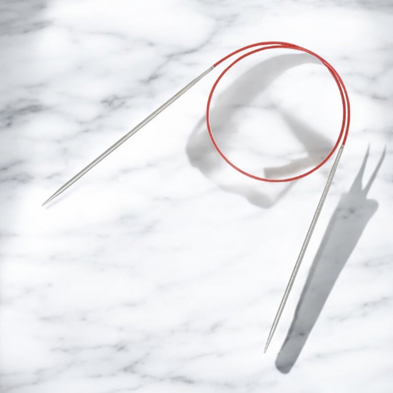 RED Lace Fixed Circular Needles