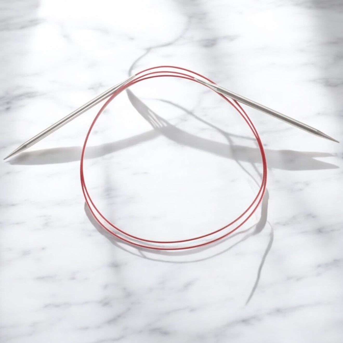 RED Lace Fixed Circular Needles