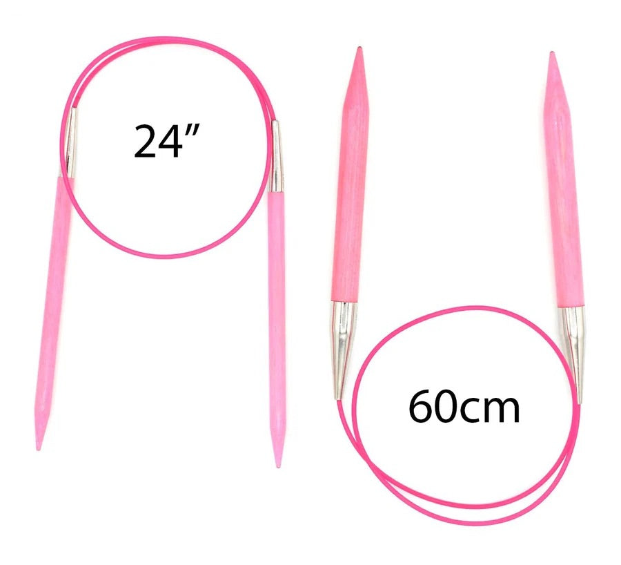Blush Fixed Circular Wooden Needles