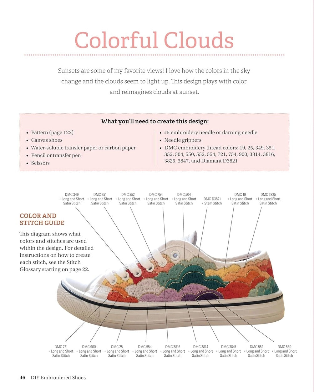 Diy Embroidered Shoes- Hand Embroidery Diy Book