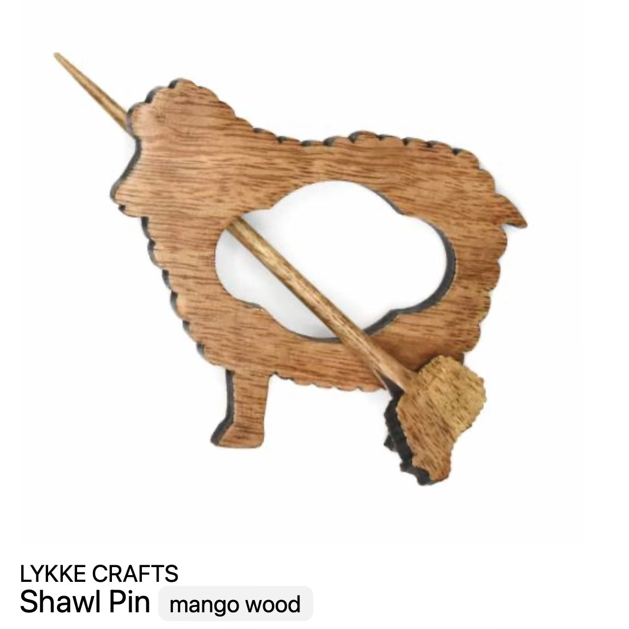 Wood Shawl Pins