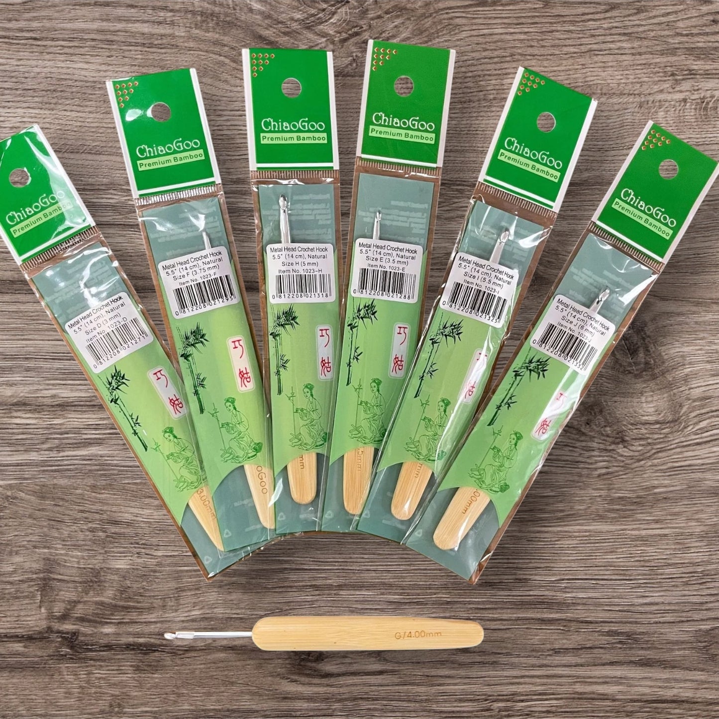 Bamboo Handle Metal Crochet Hook